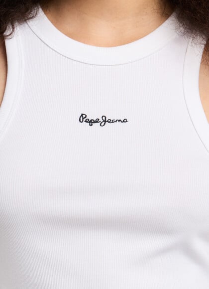 SLEEVELESS RIBBED TOP