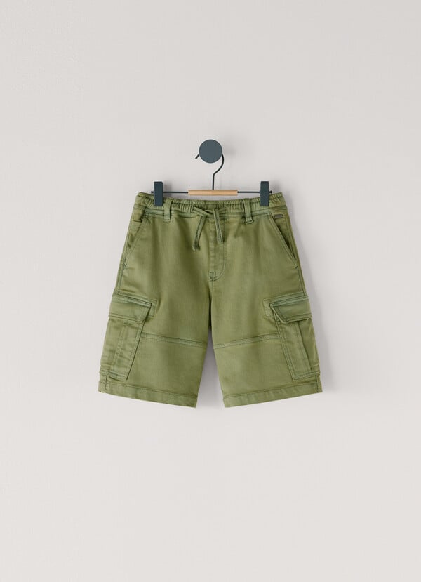ADJUSTABLE WAIST CARGO SHORTS