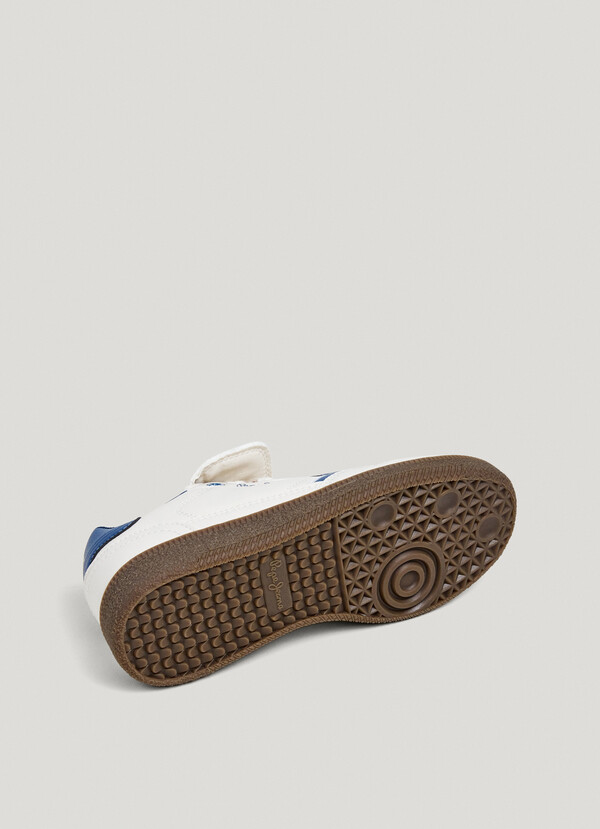 LEATHER EFFECT CUPSOLE SNEAKERS