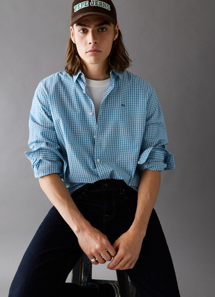 REGULAR FIT CHECKED POPLIN SHIRT