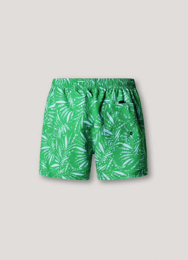 SWIM SHORTS WITH LEAF PRINT