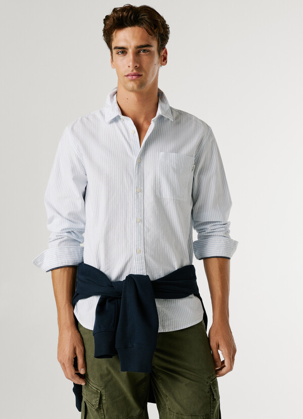 REGULAR FIT STRIPED OXFORD SHIRT