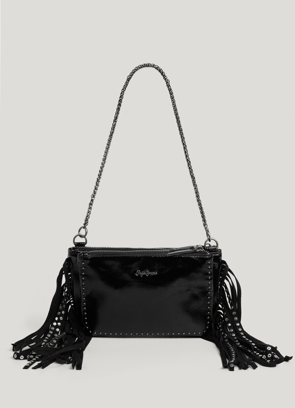LEATHER EFFECT SHOULDER BAG