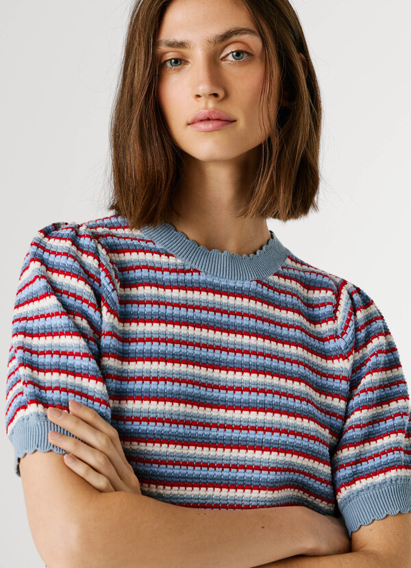 STRIPED KNIT JUMPER
