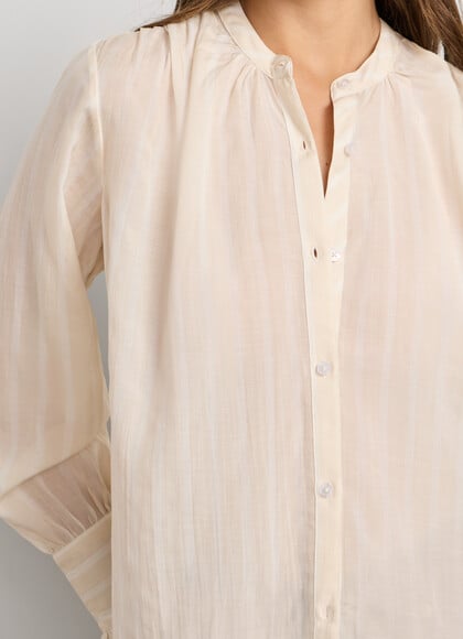 STRIPED FLUID BLOUSE