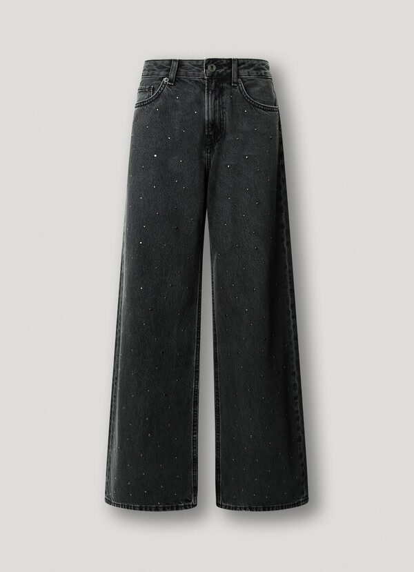 LINA- MID-RISE WIDE FIT JEANS