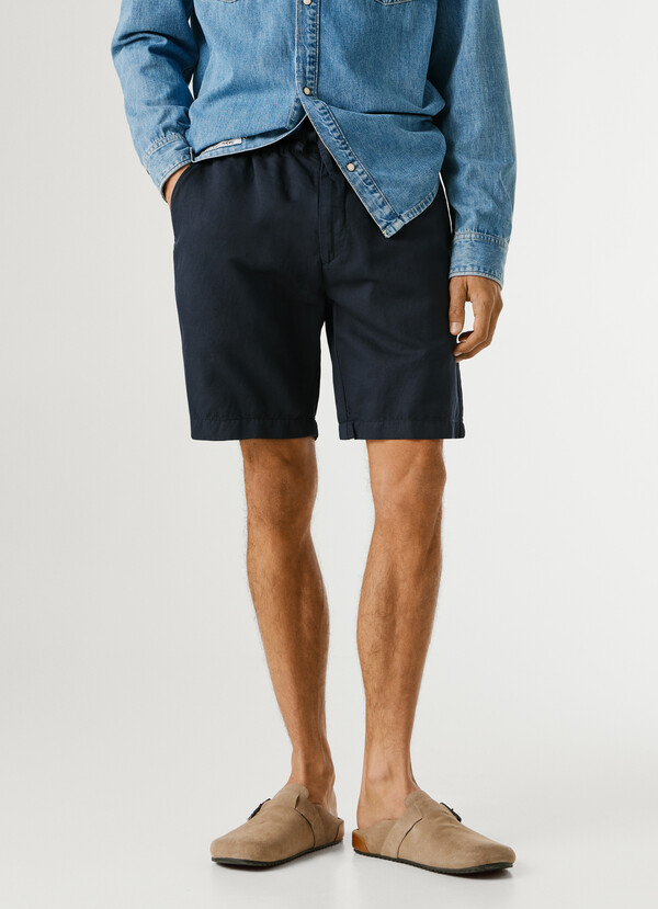 RELAXED FIT LINEN SHORTS