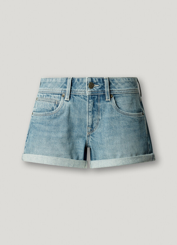 REGULAR FIT DENIM SHORTS