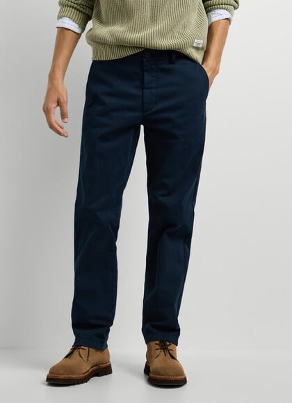 SLIM FIT TWILL CHINO TROUSERS