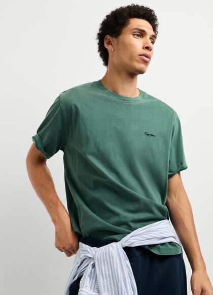 REGULAR FIT T-SHIRT WITH EMBROIDERED LOGO
