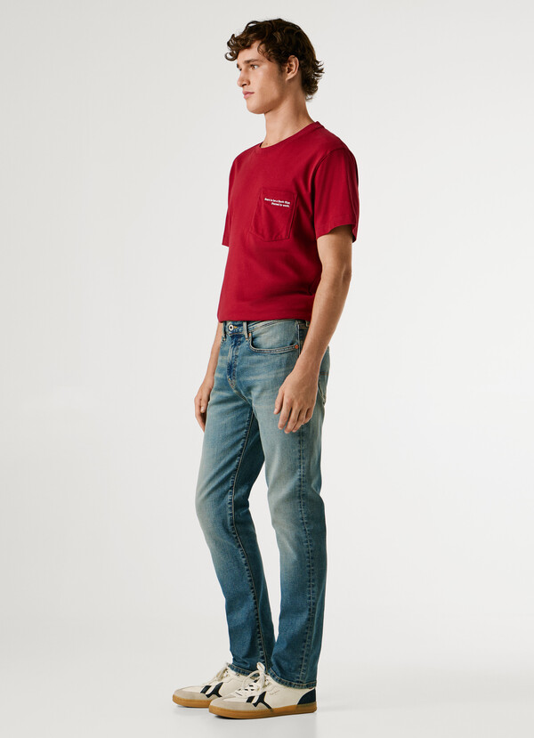 SLIM FIT MID-RISE JEANS - HATCH