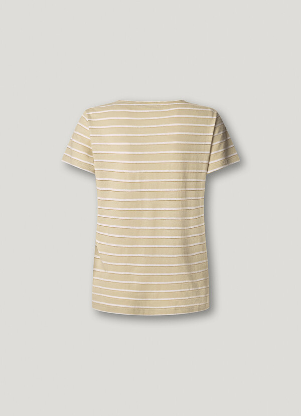 V-NECK STRIPED T-SHIRT