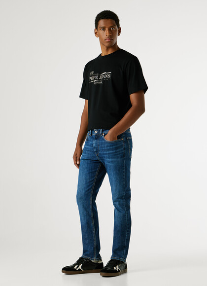 SLIM FIT MID-RISE JEANS - HATCH