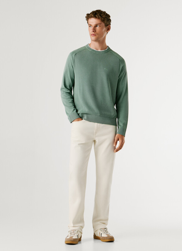 CREW NECK PIQU&Eacute; JUMPER