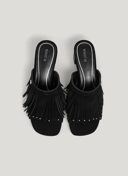 SUEDE MULE SANDALS