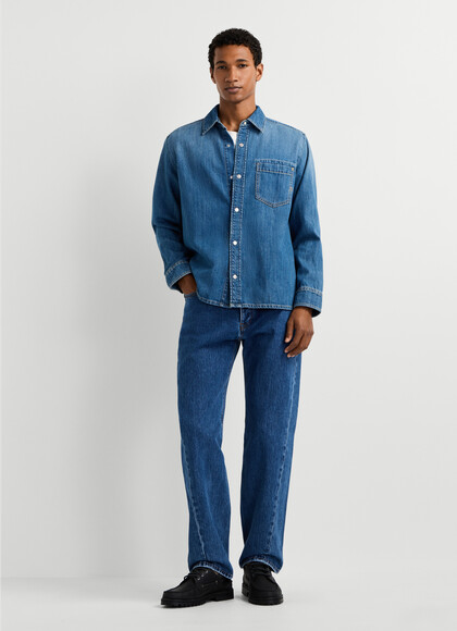 RELAXED FIT DENIM OVERSHIRT