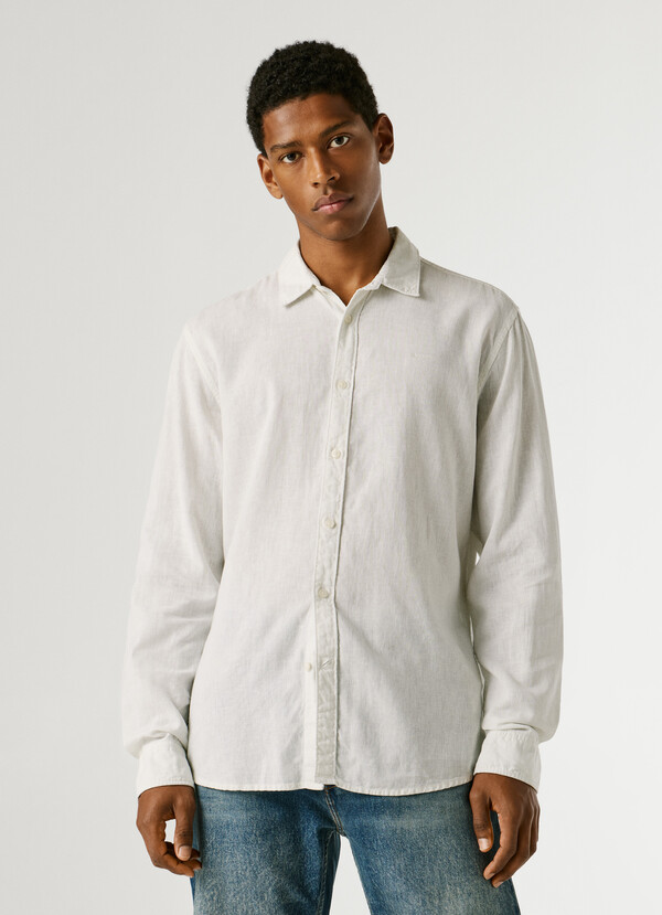 REGULAR FIT GARMENT DYED SHIRT