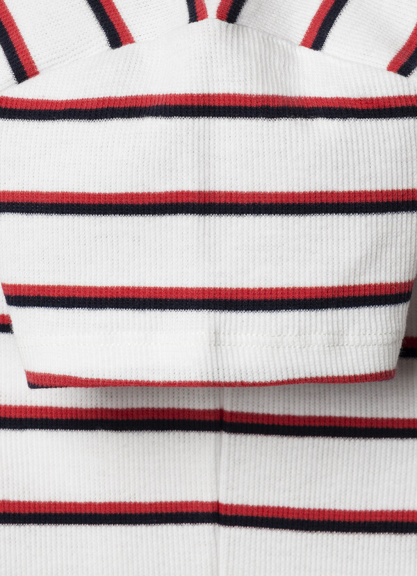 STRIPED RIBBED T-SHIRT