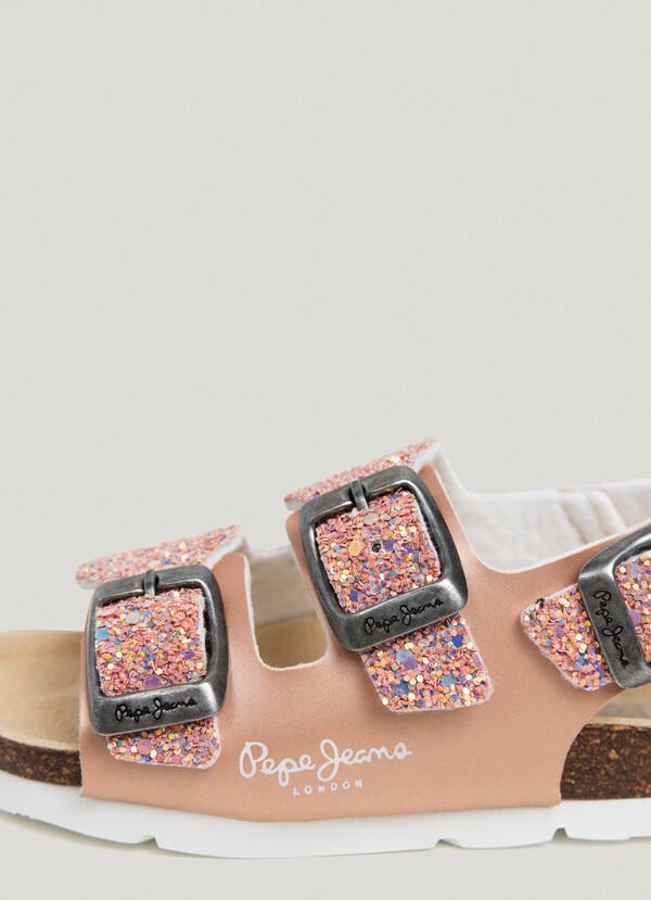 SANDALS WITH GLITTER DETAILS