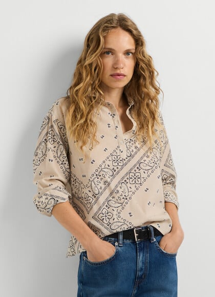 BANDANA PRINT BLOUSE
