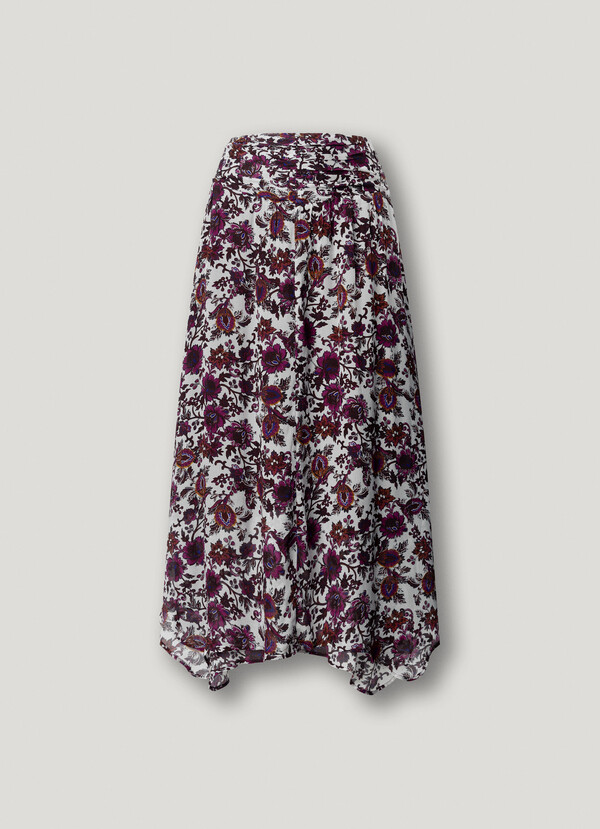 FLORAL PRINT MAXI SKIRT
