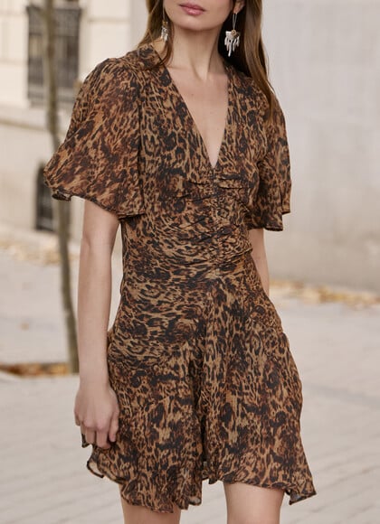 ANIMAL PRINT MINI DRESS
