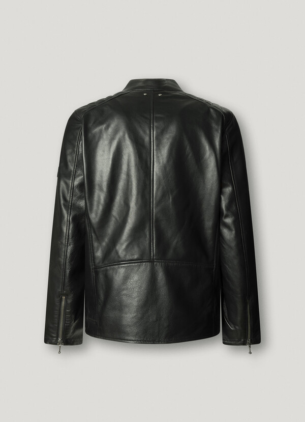 LEATHER BIKER JACKET