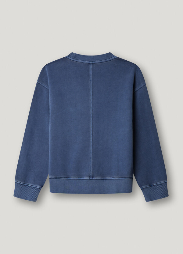 SWEAT-SHIRT COUPE D&Eacute;CONTRACT&Eacute;E &Agrave; COL ROND