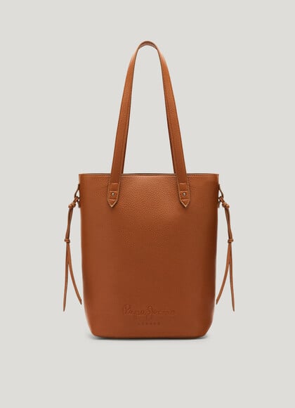 LEATHER EFFECT TOTE BAG