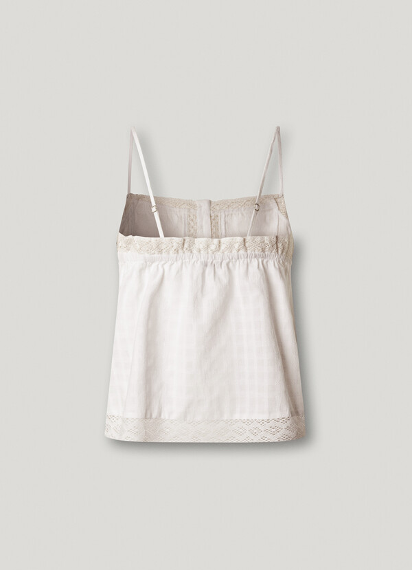 STRAPPY TOP WITH OPENWORK DETAILS