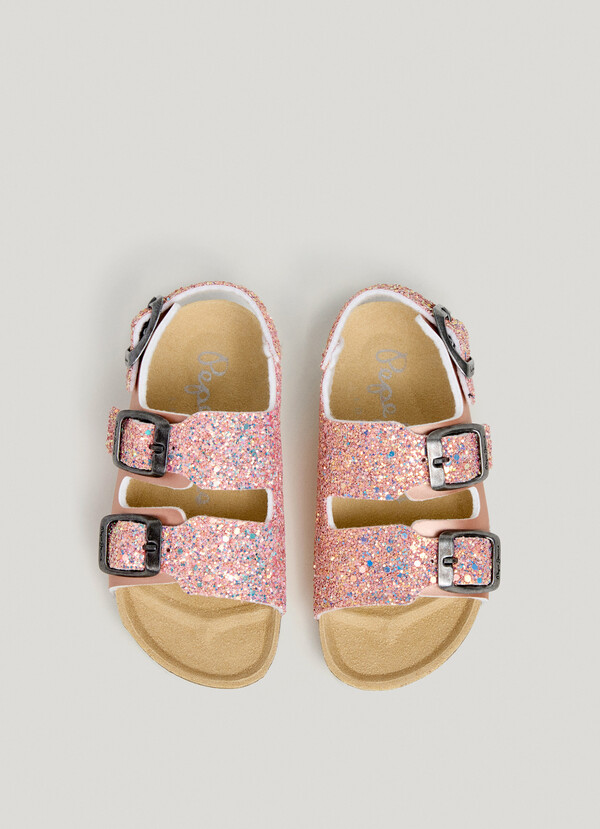 SANDALS WITH GLITTER DETAILS