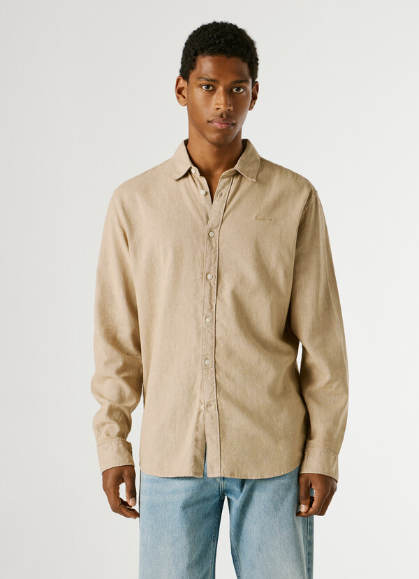 REGULAR FIT GARMENT DYED SHIRT