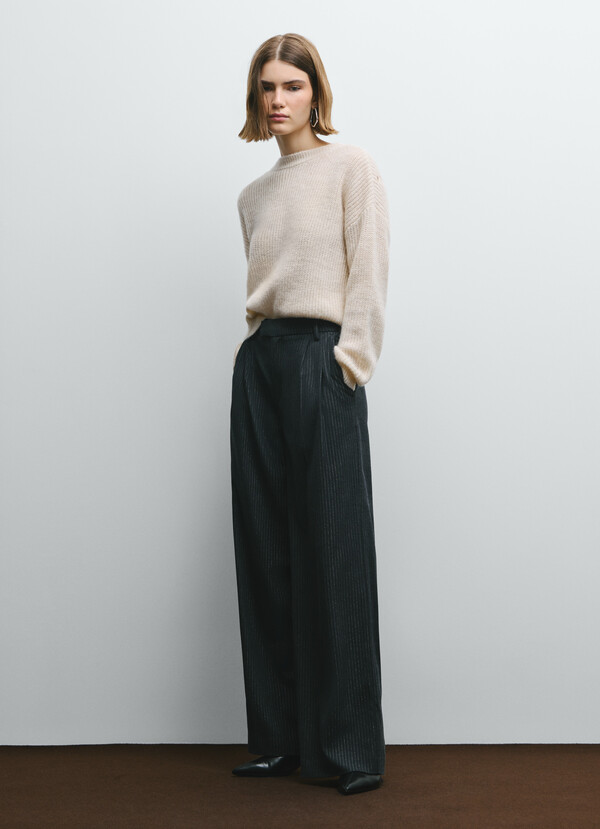 WIDE STRIPED TROUSERS