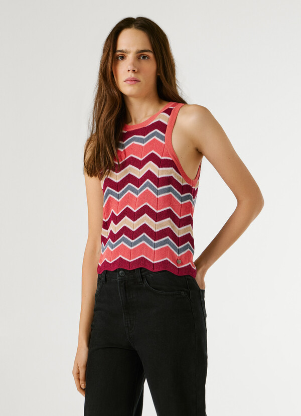 SLEEVELESS RIBBED TOP