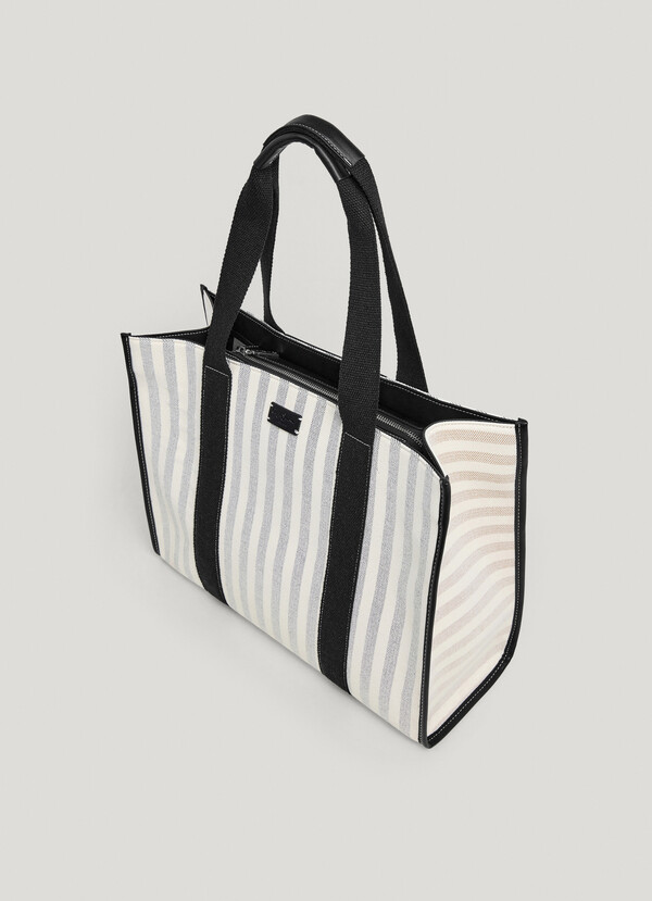 STRIPED SHOPPER BAG