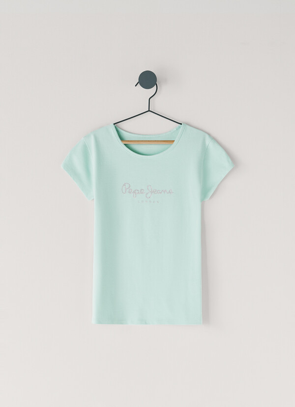 CAMISETA LOGO GLITTER FIT SLIM