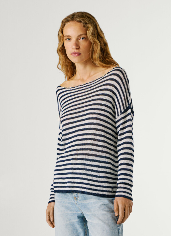 STRIPED KNIT JUMPER