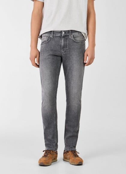 SLIM FIT MID-RISE JEANS - TRACK