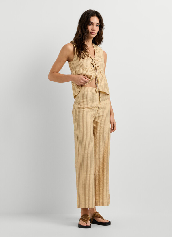 STRAIGHT TWILL TROUSERS