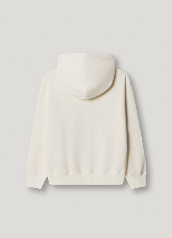 SWEAT &Agrave; CAPUCHE COUPE D&Eacute;CONTRACT&Eacute;E