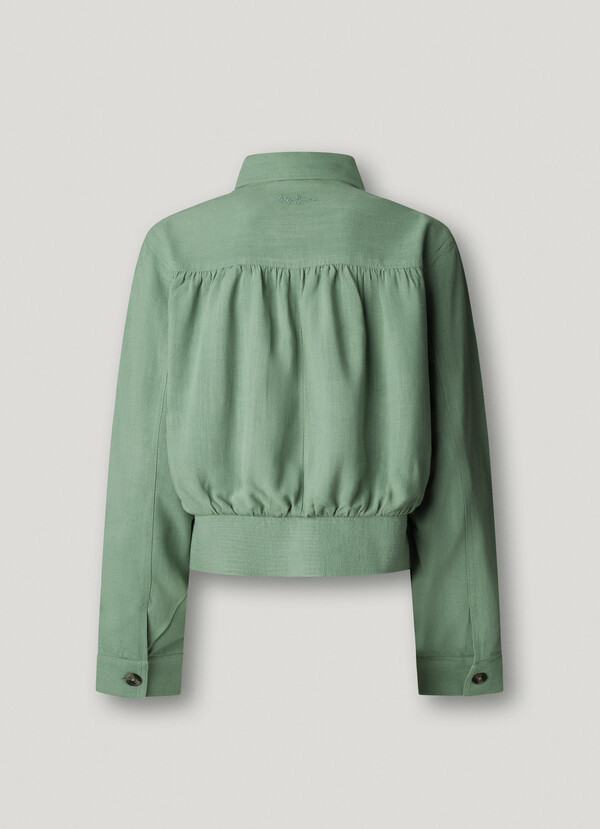 BOMBER JACKET WITH SHIRT COLLAR