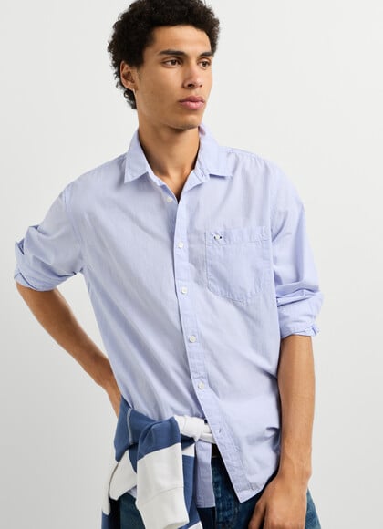 REGULAR FIT CHECKED POPLIN SHIRT