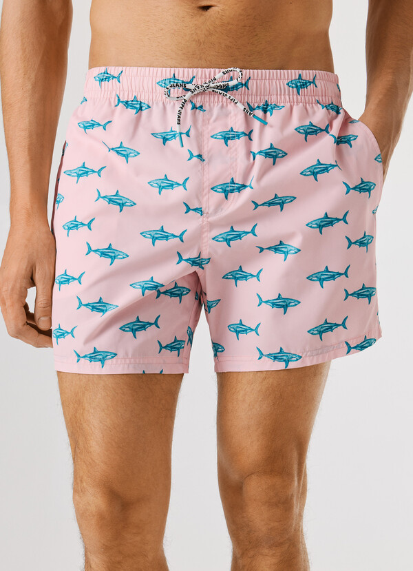 SWIM SHORTS WITH SHARK PRINT