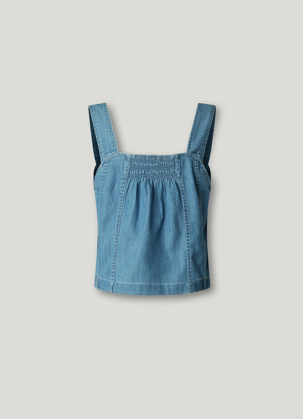REGULAR FIT DENIM TOP