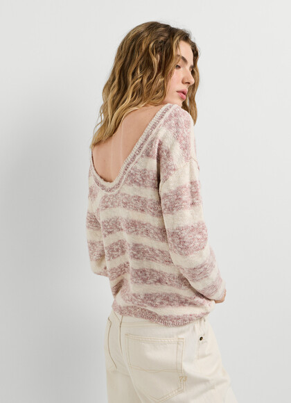STRIPED CROCHET JUMPER