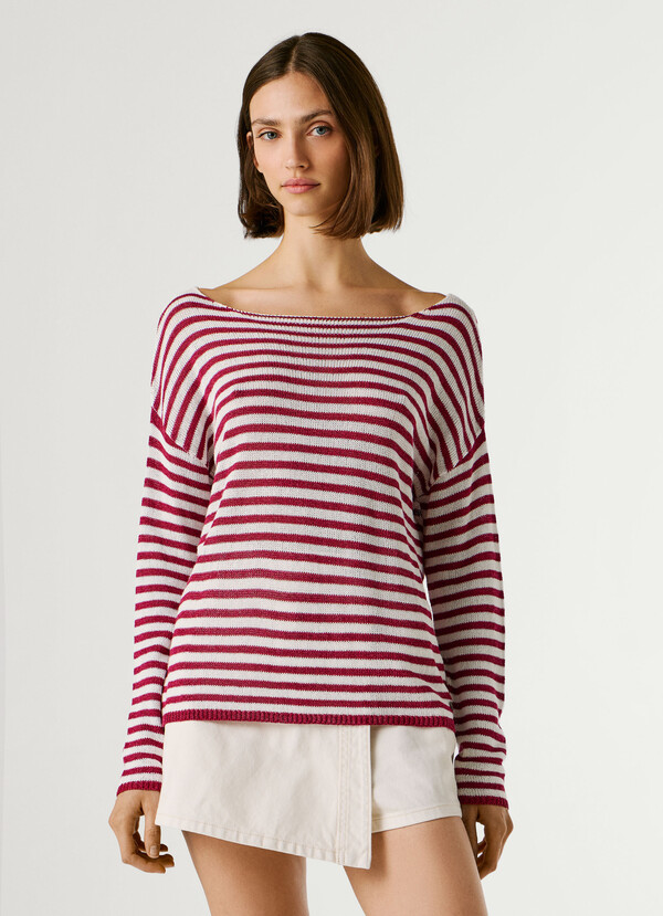 STRIPED KNIT JUMPER