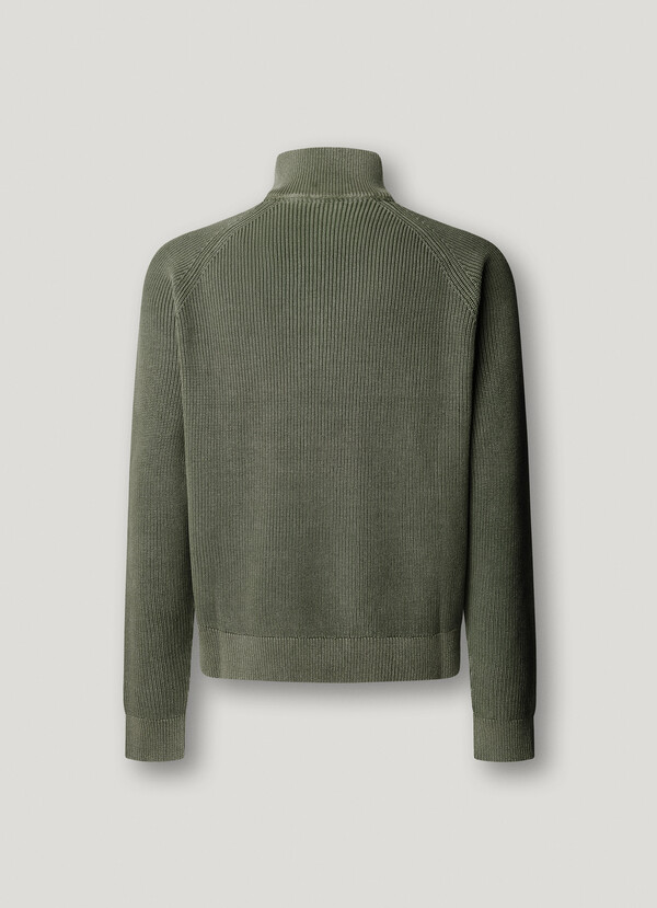 HIGH NECK HALF-ZIP JUMPER