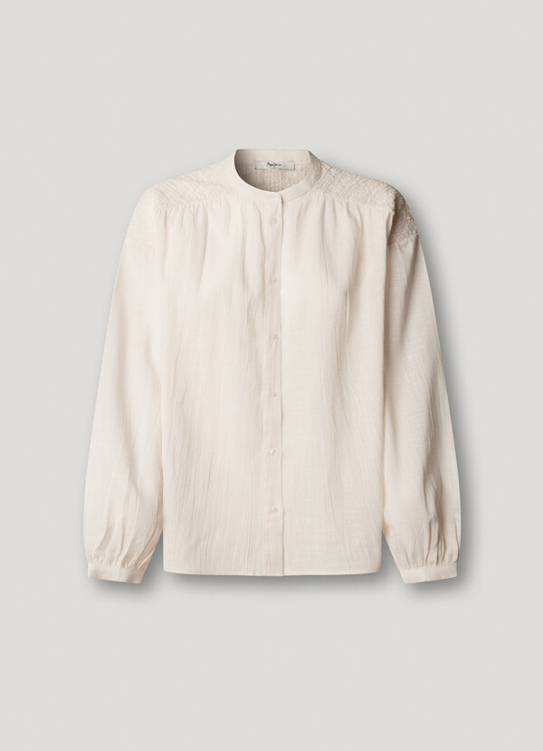 FLUID MAO COLLAR BLOUSE