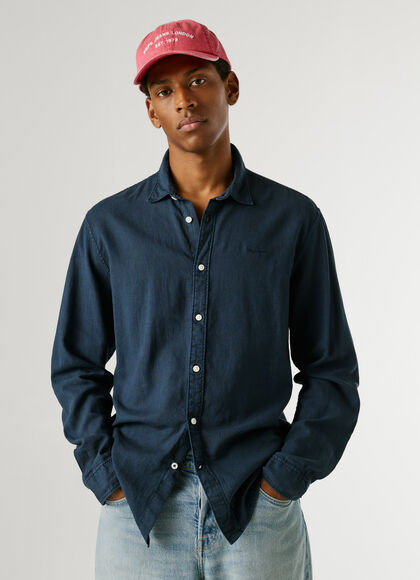 REGULAR FIT GARMENT DYED SHIRT