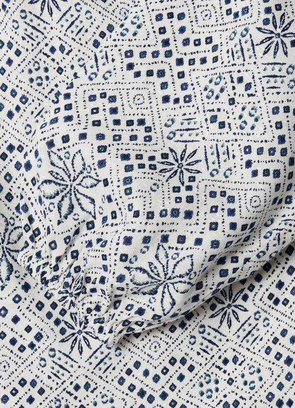 ASYMMETRIC FLORAL PRINT BLOUSE